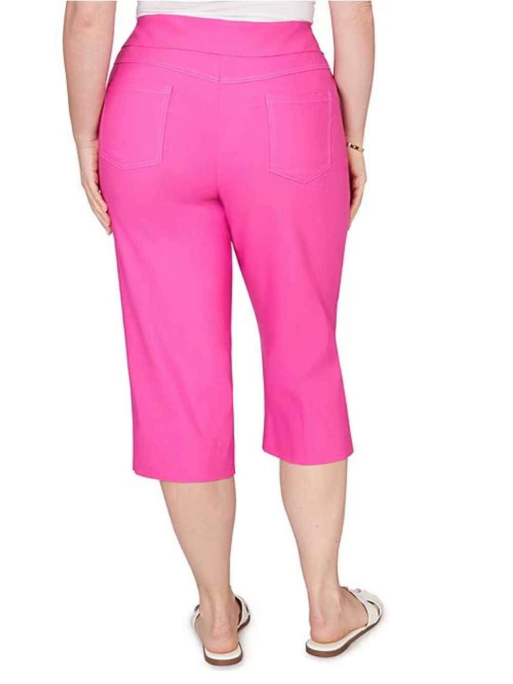 Ruby Rd. Hot Pink Pull-On Capri Pants - Picture 2 of 11